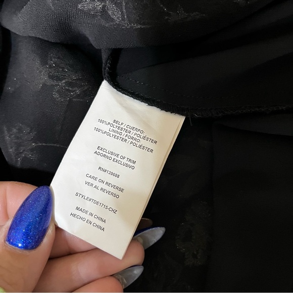 Altar'd State Malvern Black Rose Gold Floral Choker Neckline Mini Dress Party - Picture 8 of 13